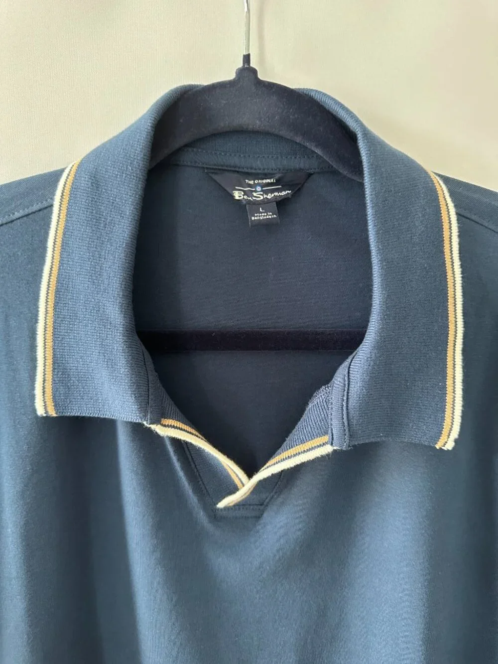 Ben Sherman Navy Blue Men's Large Polo Shirt - Picture 2 of 10